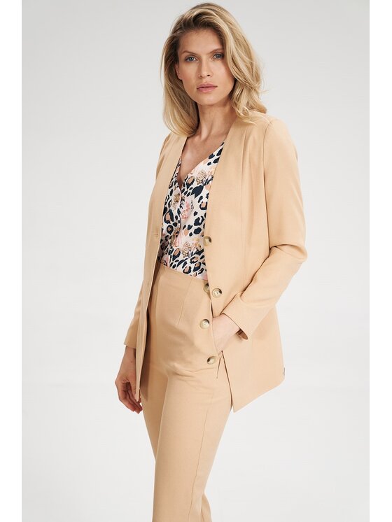 FIGL FIGL Σακάκι M694 Μπεζ Regular Fit