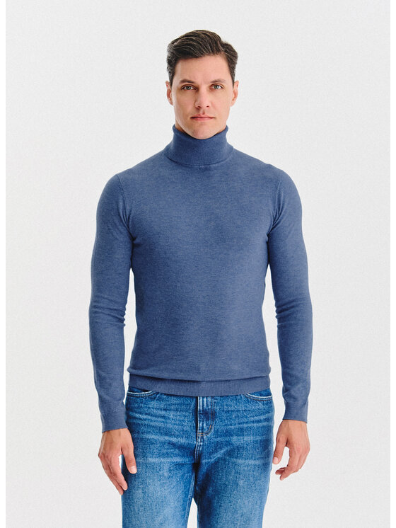 Pako Lorente Pako Lorente Sweter P25WN-2X-032 Niebieski Classic Fit
