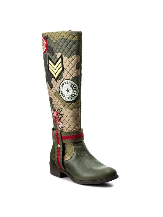 Desigual Desigual Μπότες Ιππασίας Amazona Militar 17WSTLC4 Πράσινο