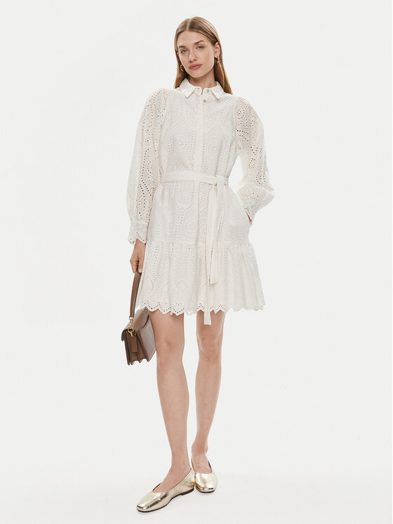 YAS YAS Sukienka letnia Holi 26030709 Biały Loose Fit