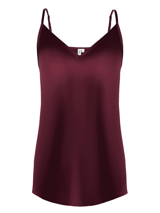 Cat&Cat Cat&Cat Top jedwabny Bordowy Regular Fit