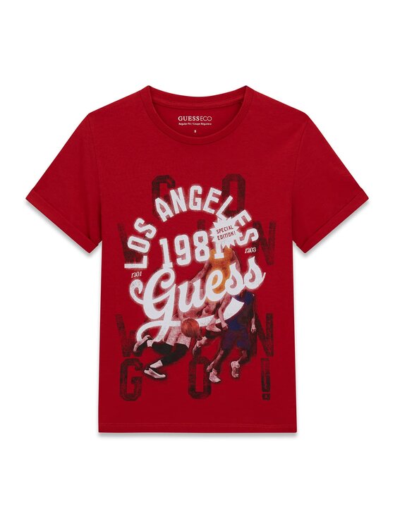 Guess Kids Guess Kids T-Shirt 183145 Czerwony Classic Fit