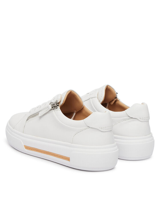 Clarks Clarks Sneakersy Hollyrose Zip 26185917 Biela