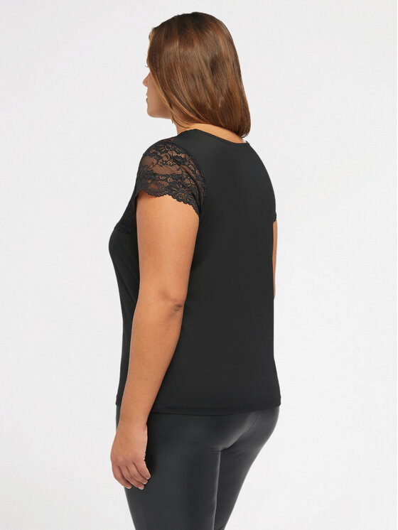 Fiorella Rubino Fiorella Rubino T-Shirt G093L007923N033 Czarny Regular Fit