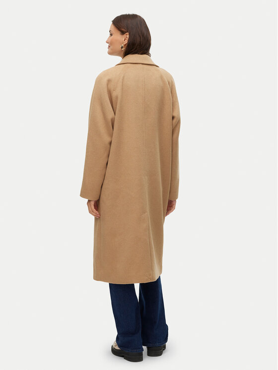 Vero Moda Vero Moda Gyapjú kabát Harper 10320446 Bézs Regular Fit