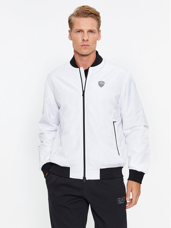 EA7 Emporio Armani EA7 Emporio Armani Geacă bomber 8NPB12 PN7LZ 1100 Alb Regular Fit