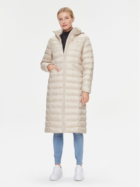 Tommy Hilfiger Tommy Hilfiger Giubbotto invernale Global Stripe WW0WW39863 Beige Slim Fit