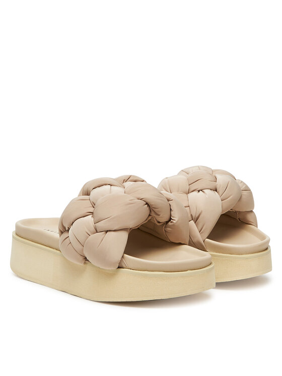 Inuikii Inuikii Pantoletten Puffer Braided 70103-177 Beige