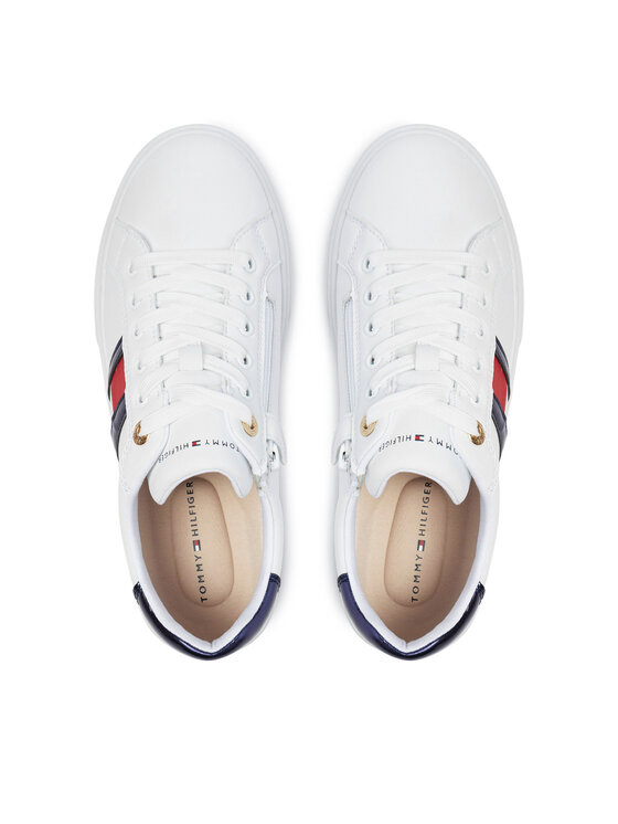 Tommy Hilfiger Tommy Hilfiger Снікерcи Flag Low Cut Lace-Up Sneaker T3A9-33538-1351 S Білий