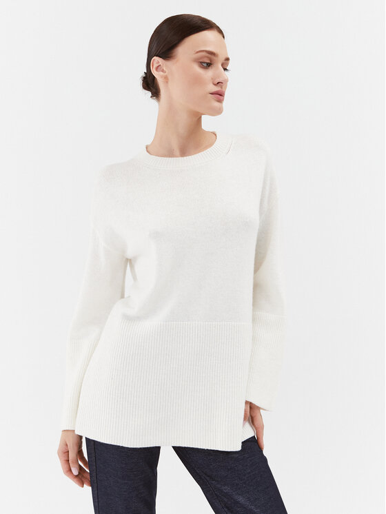Marella Pulover Anta 2333664137200 Bela Regular Fit