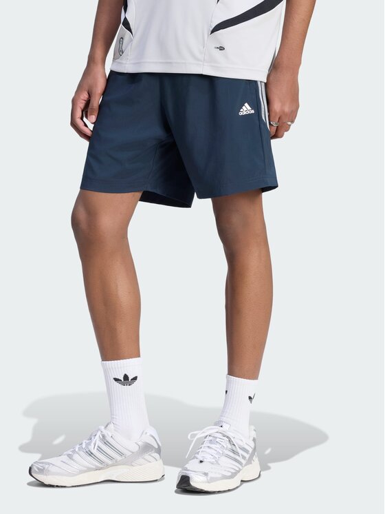 adidas adidas Szorty materiałowe 159225 Błękitny Regular Fit