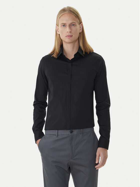 Calvin Klein Cămașă Bărbați, Mărimea: 42, Negru, LV019EU060