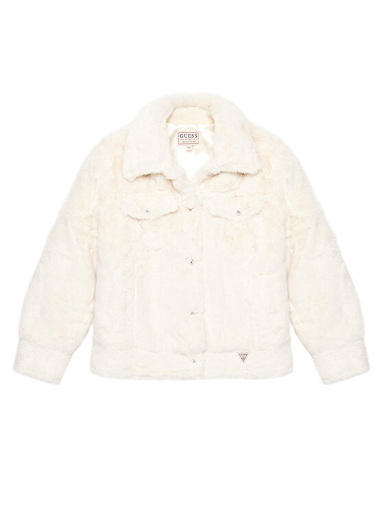Guess Cappotto in shearling J5YL18 K8BV0 Écru Regular Fit, taglia : 8Y