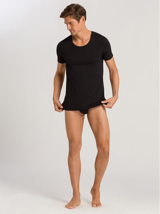 Hanro Hanro Φανέλα 73088 Μαύρο Slim Fit