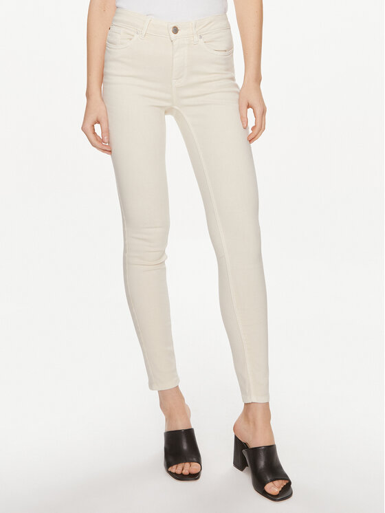 Vero Moda Jeans Hlače Flash 10307571 Écru Skinny Fit