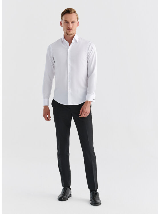 Pako Lorente Pako Lorente Koszula PLM-1X-576 Biały Slim Fit