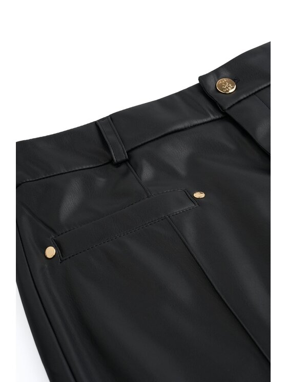 MARI PRETI MARI PRETI Pantaloni di pelle Arvella Nero Regular Fit
