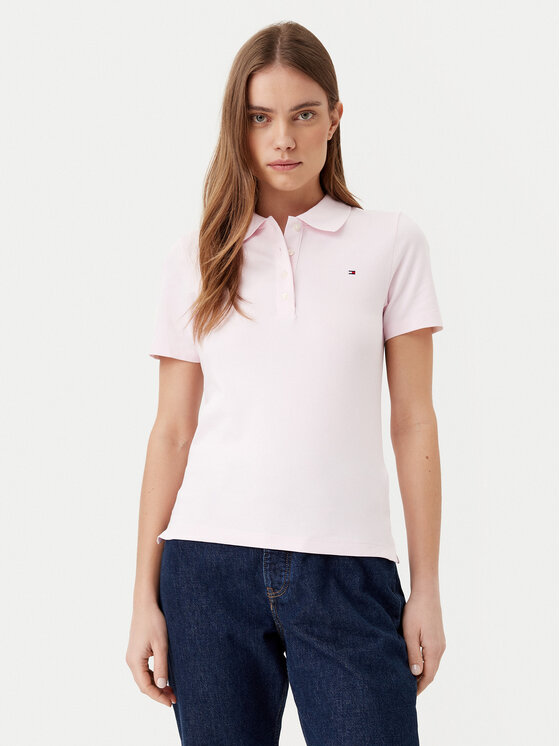 Tommy Hilfiger Polo 1985 WW0WW43225 Rozā Slim Fit