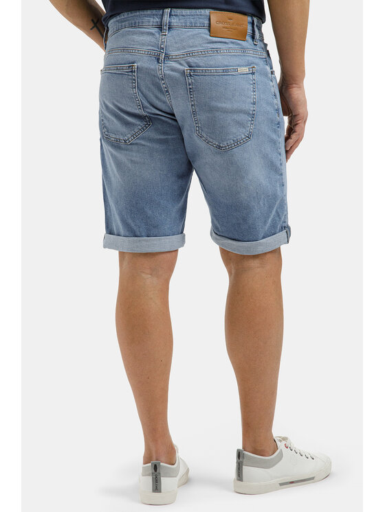 Cross Jeans Cross Jeans Szorty jeansowe A 565-300 Niebieski Regular Fit
