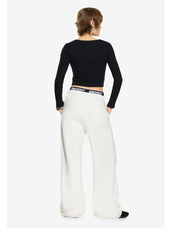 PROSTO. PROSTO. Spodnie dresowe Oversized Biały Oversize