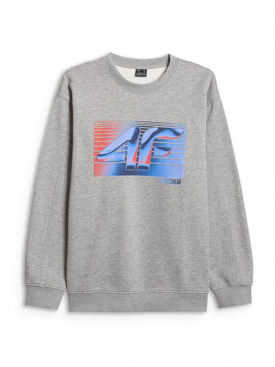 4F 4F Bluza WINTER CODE Szary jasny Regular Fit