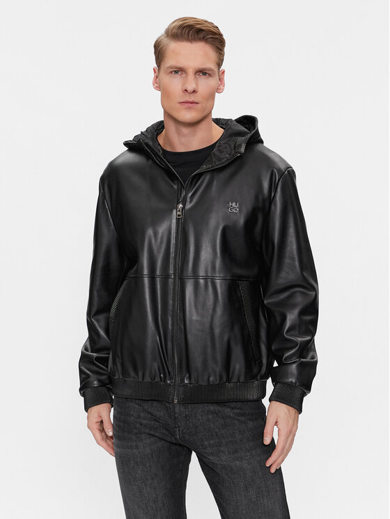 HUGO Hugo Nahkjope Bennu-L 50498321 Must Regular Fit