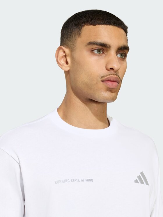 adidas adidas Koszulka techniczna adi365 Running Community Culture Biały Loose Fit