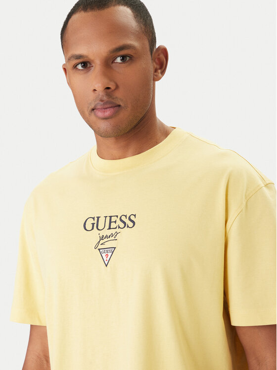 Guess Jeans Guess Jeans T-Shirt M6RI45 K8HM0 Žlutá Oversize