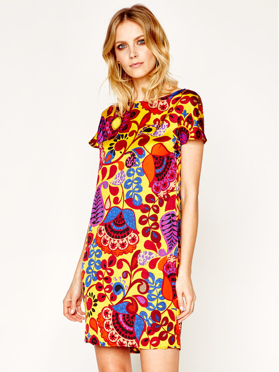 Manila Grace Manila Grace Vasarinė suknelė Sacchetto A420VS Spalvota Regular Fit