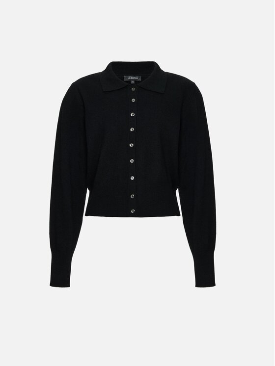 La Mania La Mania Kardigan PERCY Czarny Basic Fit