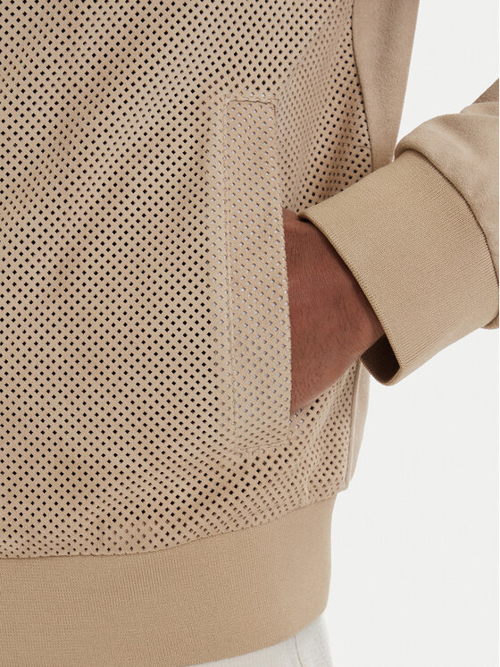 KARL LAGERFELD KARL LAGERFELD Ādas jaka 555011 562411 Bēšs Regular Fit