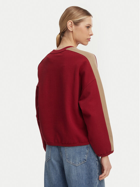 Quiksilver Quiksilver Felpa Mercury Block EQWFT03202 Rosso Boxy Fit