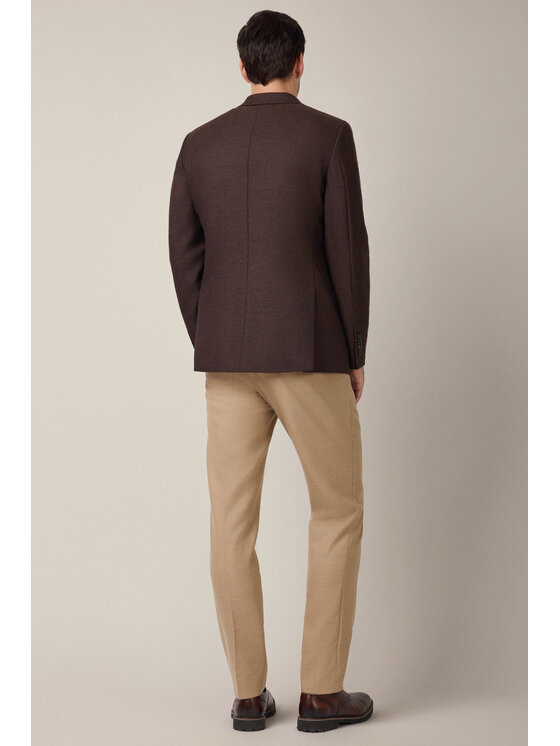 Lancerto Lancerto Marynarka Ferla MA073225000010 Brązowy Slim Fit