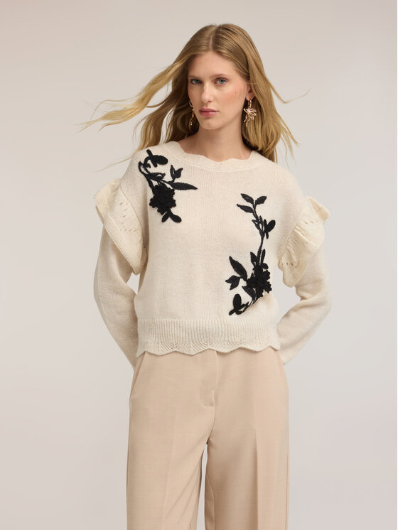 Motivi Motivi Maglione M620W004338N0S1 Crema Regular Fit