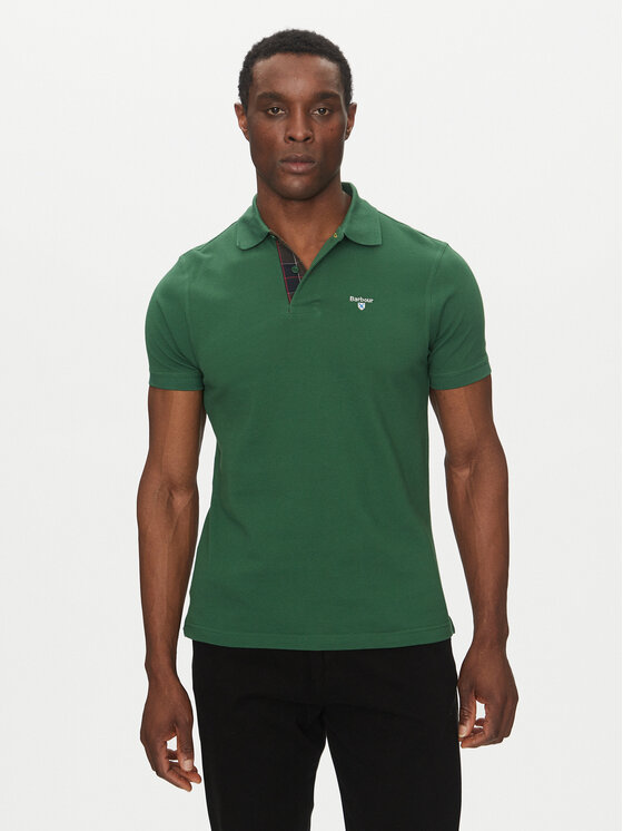 Barbour Tricou polo Tartan MML0012OL72 Verde Regular Fit
