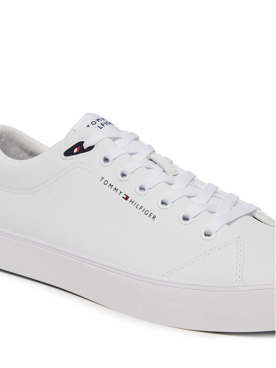 Tommy Hilfiger Tommy Hilfiger Сникърси Th Hi Vulc Core Low Lth Ii Ess FM0FM05511 Бял