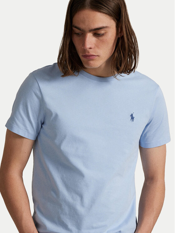 Polo Ralph Lauren Polo Ralph Lauren Tricou 710671438444 Albastru celest Custom Slim Fit