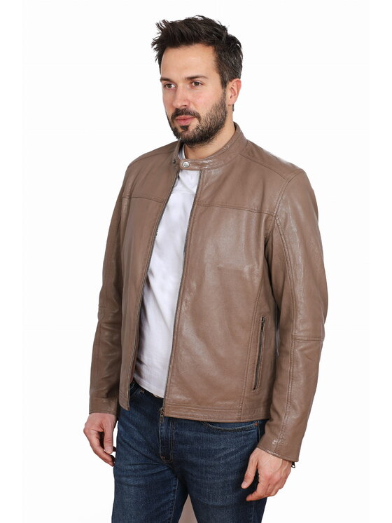 David Ryan David Ryan Kurtka skórzana BOSTON Brązowy Regular Fit