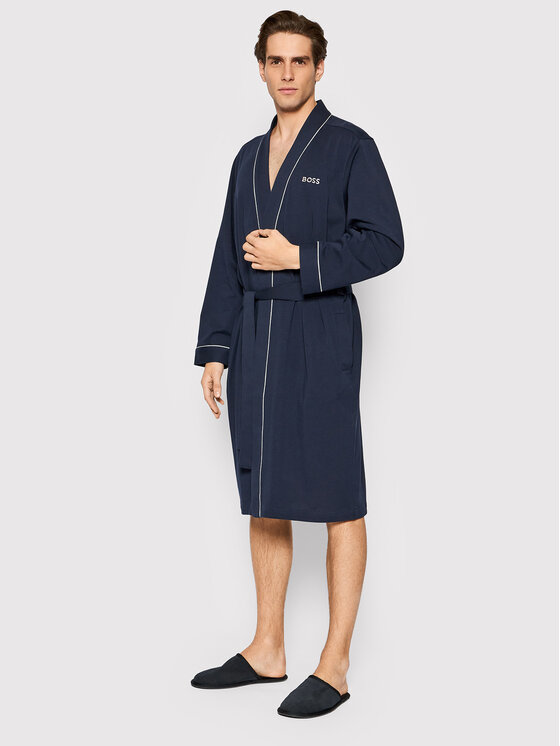 BOSS Boss Chalatas Kimono 50469624 Tamsiai mėlyna