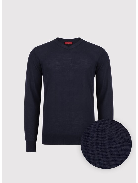 Pako Lorente Pako Lorente Sweter P26WP-2X-008 Granatowy Straight Fit