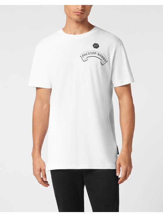 PHILIPP PLEIN PHILIPP PLEIN T-Shirt 22231 Biały Regular Fit