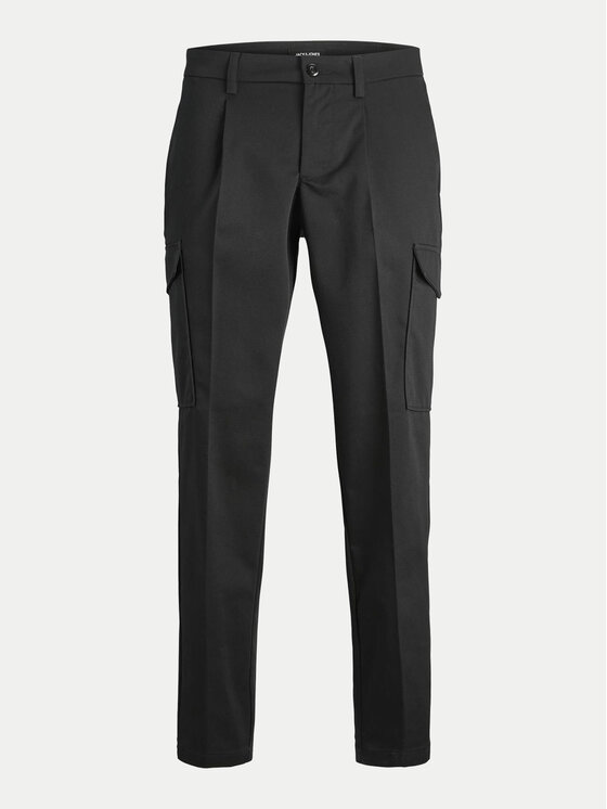 Jack&Jones Jack&Jones Hlače iz tkanine Bill 12247358 Črna Tapered Fit