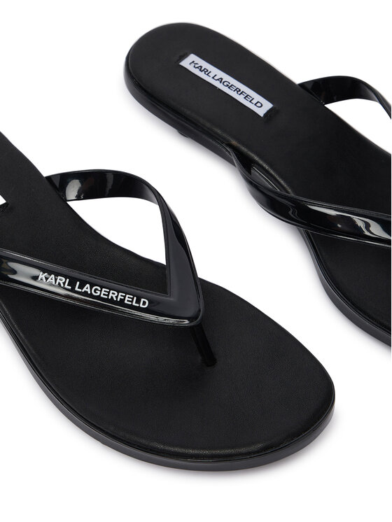 KARL LAGERFELD KARL LAGERFELD Čības uz pirksta Jelly Heel KL83006 Melns