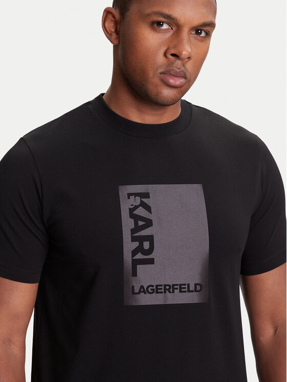 KARL LAGERFELD KARL LAGERFELD Tričko 755038 553235 Čierna Regular Fit