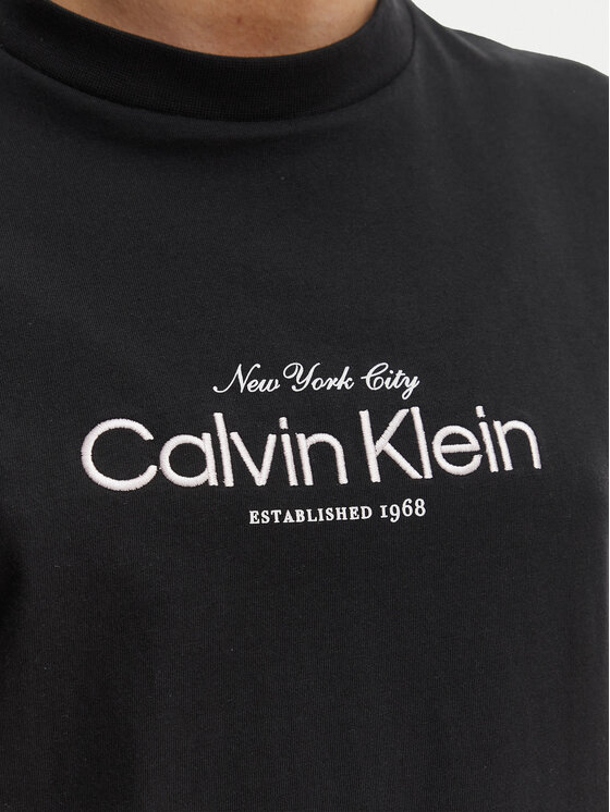 Calvin Klein Jeans Calvin Klein Jeans T-Shirt NYC Logo LV047F810G Černá Classic Fit
