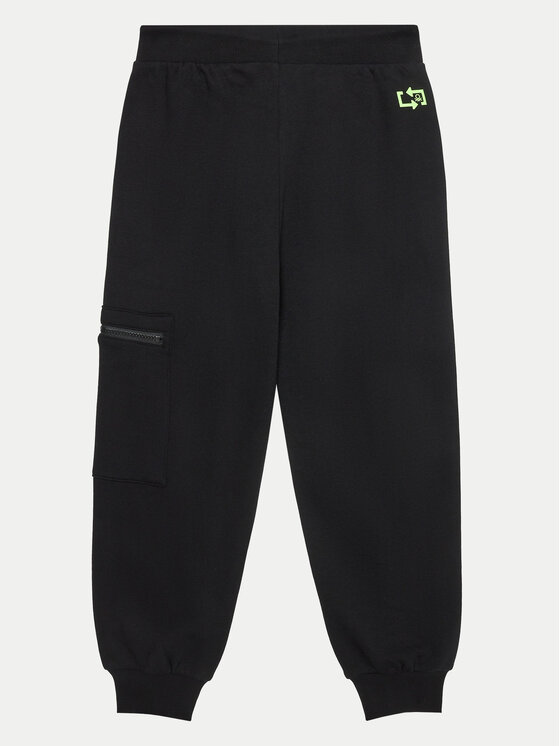 United Colors Of Benetton Pantaloni da tuta 3WFMCF05R Nero Regular Fit Modivo