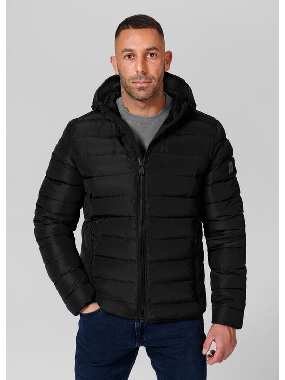 PITBULL PITBULL Kurtka zimowa męska z kapturem Seacoast III XL Czarny Regular Fit