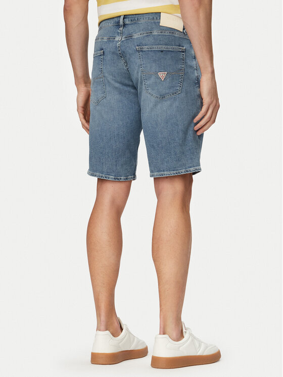 Guess Guess Дънкови шорти M6GD01 D0758 Светлосин Regular Fit