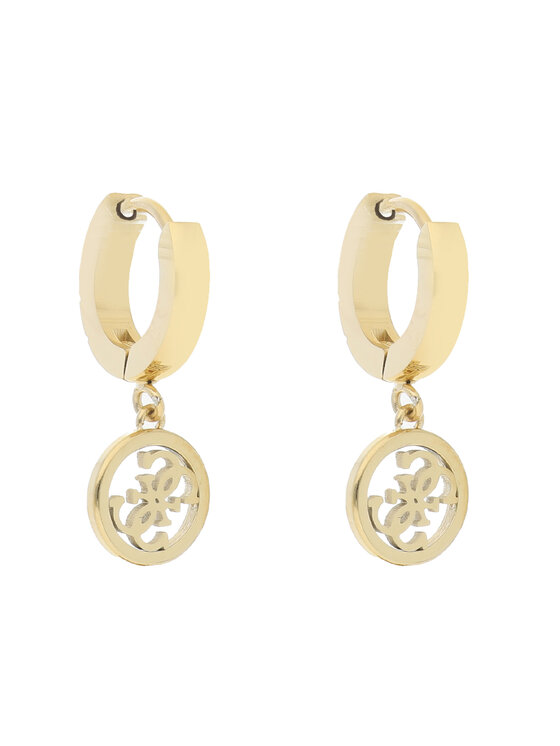 Guess Guess Сережки Huggie Me JUBE03 147JW Позолота жовтого кольору