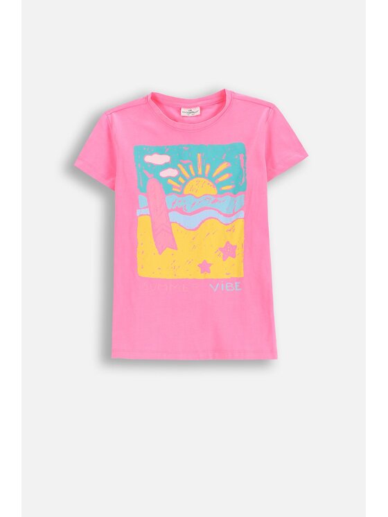 Coccodrillo Coccodrillo T-Shirt WC6143205VGB-007 Różowy Regular Fit